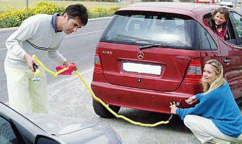 Буксировка на гибкой сцепке